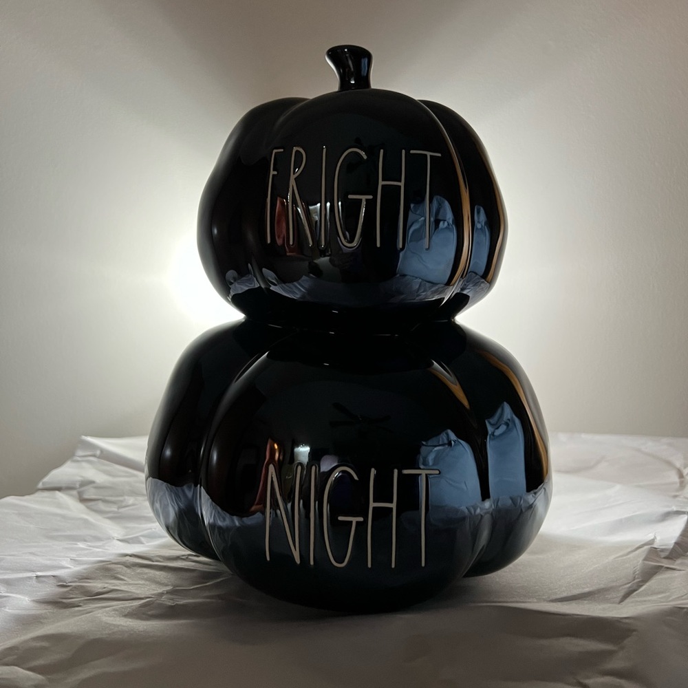 Rae Dunn FRIGHT NIGHT iridescent double pumpkin